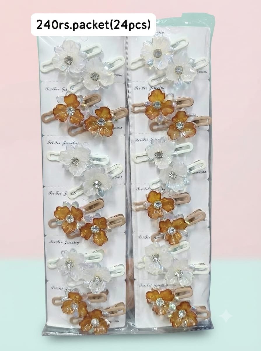 KOREAN ALLIGATOR HAIR CLIPS (PACK OF 24)