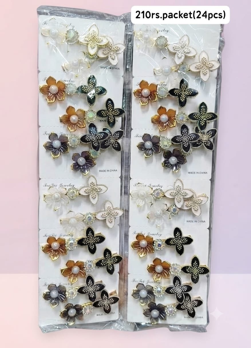 KOREAN ALLIGATOR HAIR CLIPS (PACK OF 24)