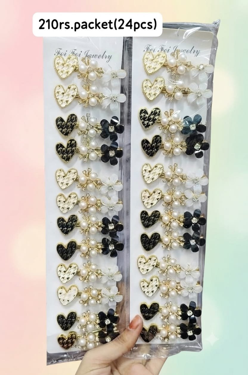 KOREAN ALLIGATOR HAIR CLIPS (PACK OF 24)